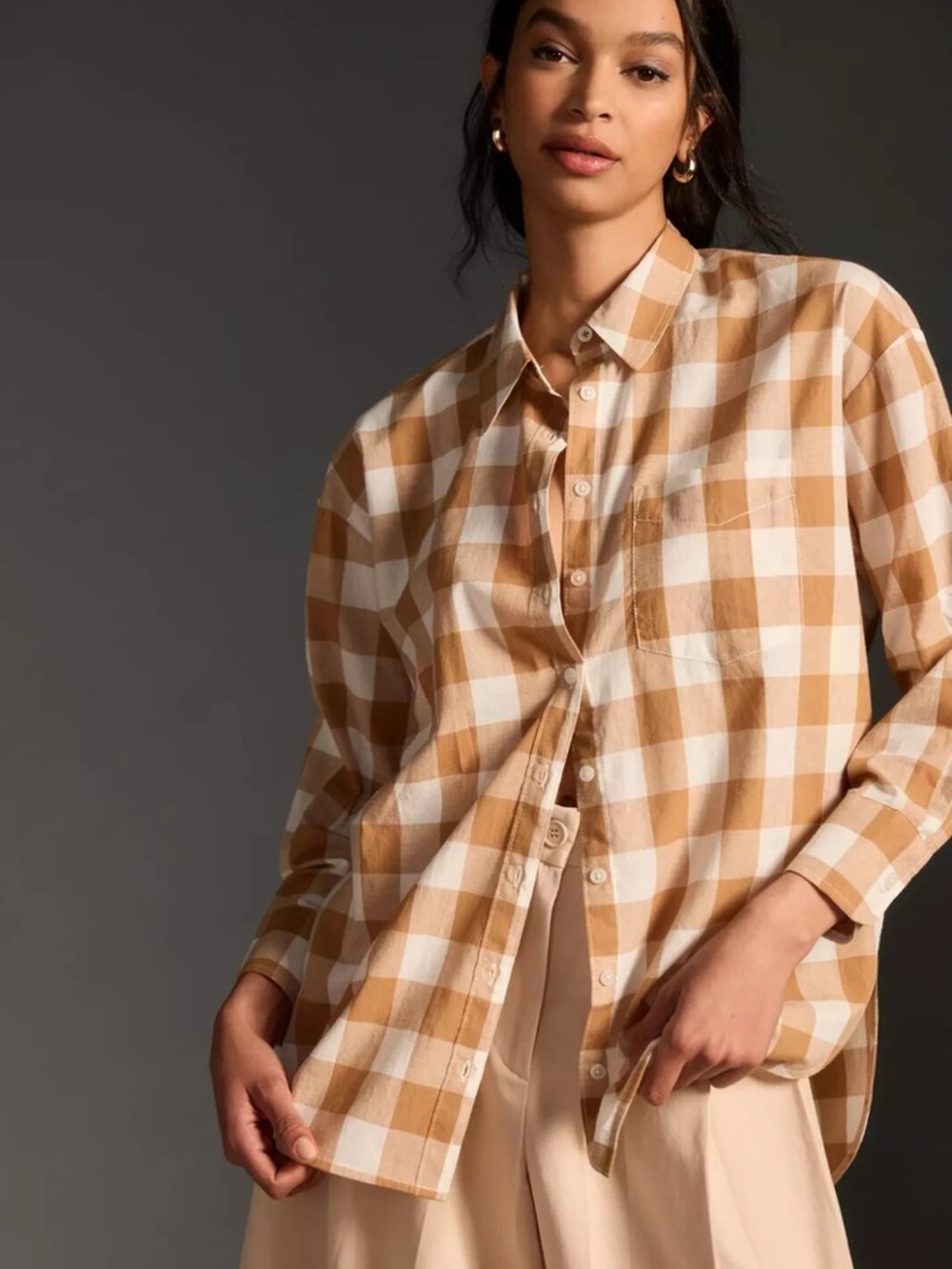 Anthropologie Maeve The Bennent Buttondown Shirt (Small)